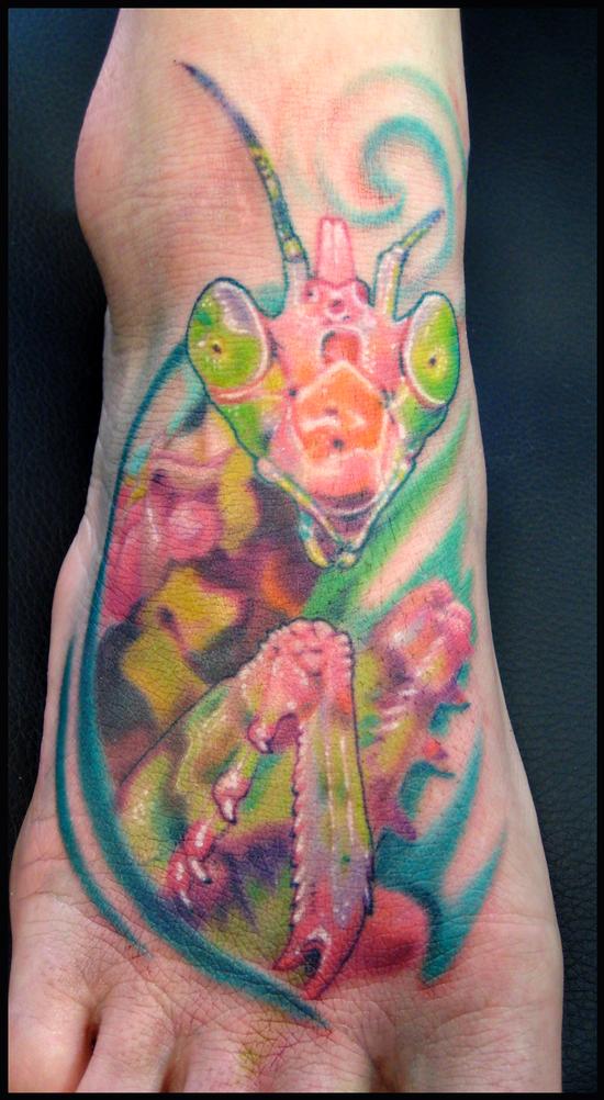 Looking for unique  Tattoos? Orchid mantis tattoo